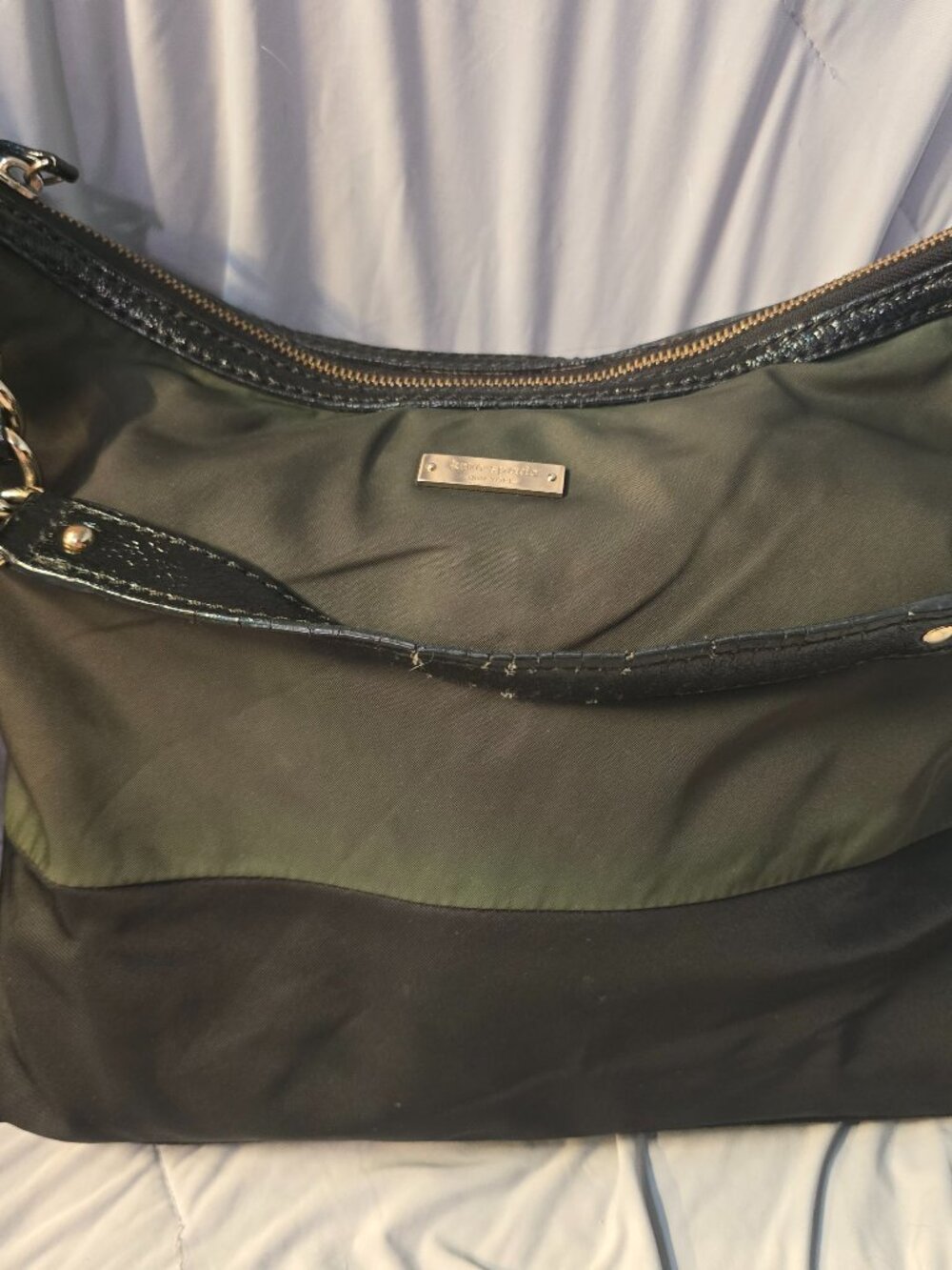 Kate Spade New York Serena Nylon Colorblock Hobo Bag – Flawed Upper Trim / Solid